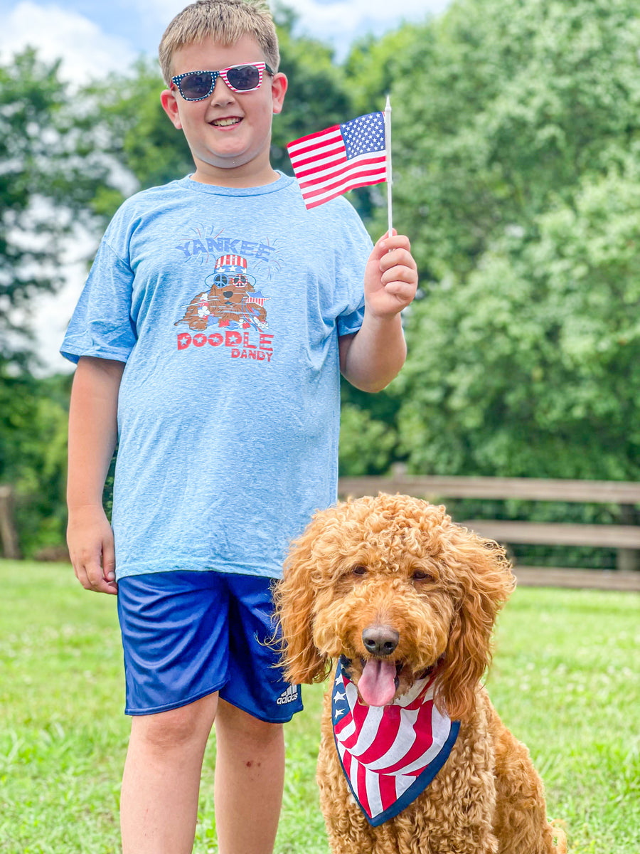 Yankee Golden Doodle Dandy 4th of July Funny Dog Shirt 