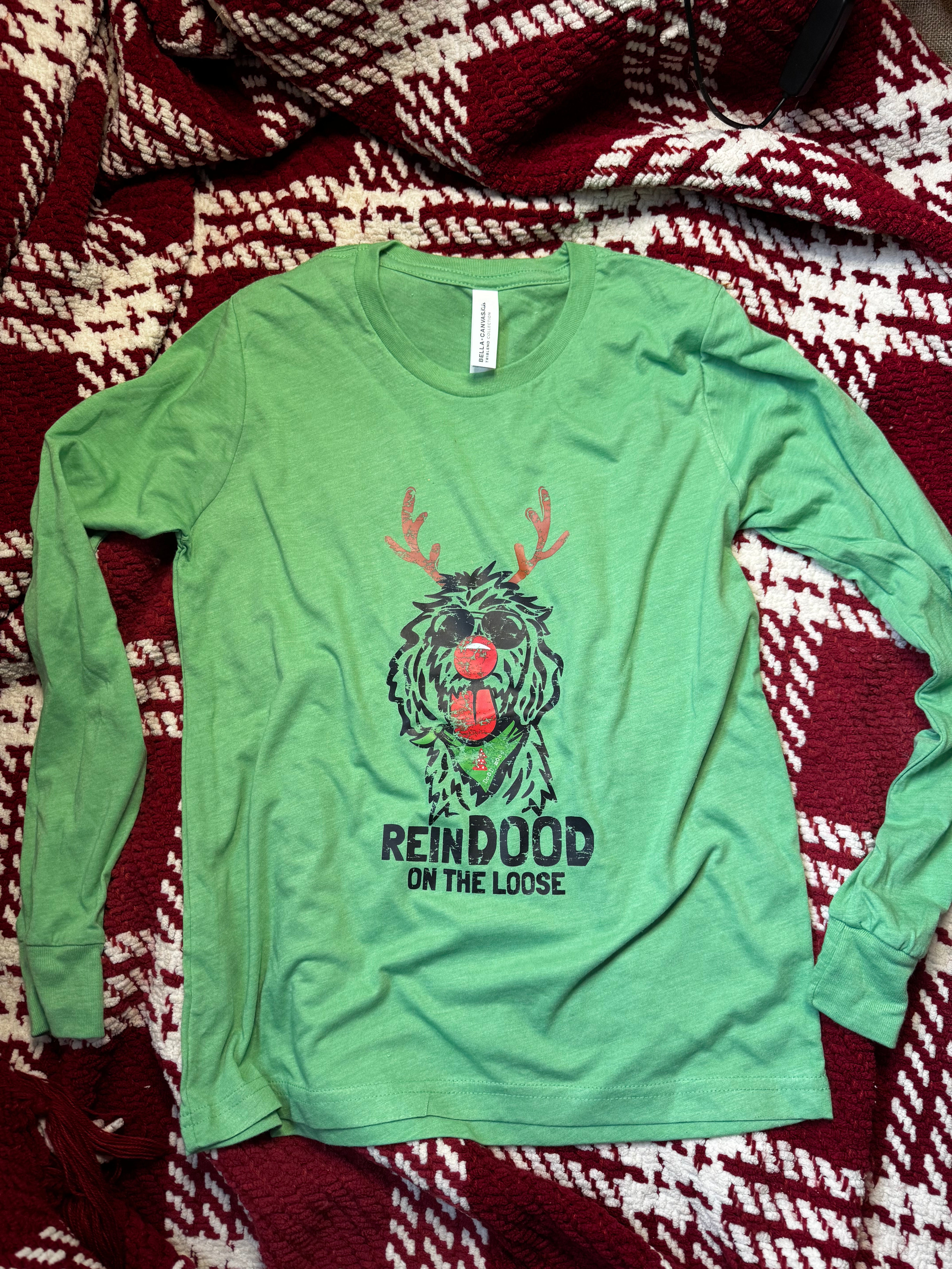 KIDS ReinDOOD on the Loose - Green Heather