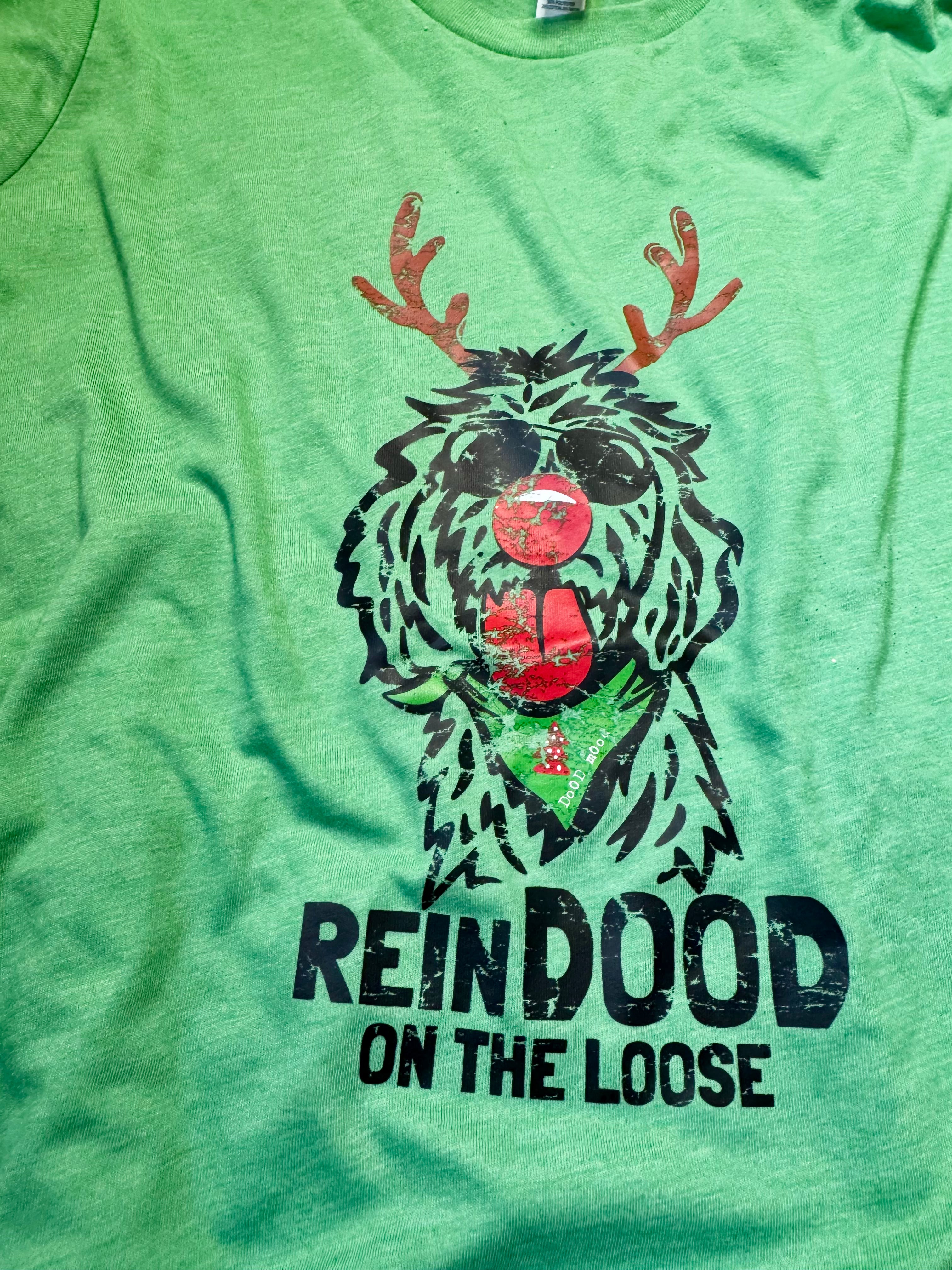 KIDS ReinDOOD on the Loose - Green Heather