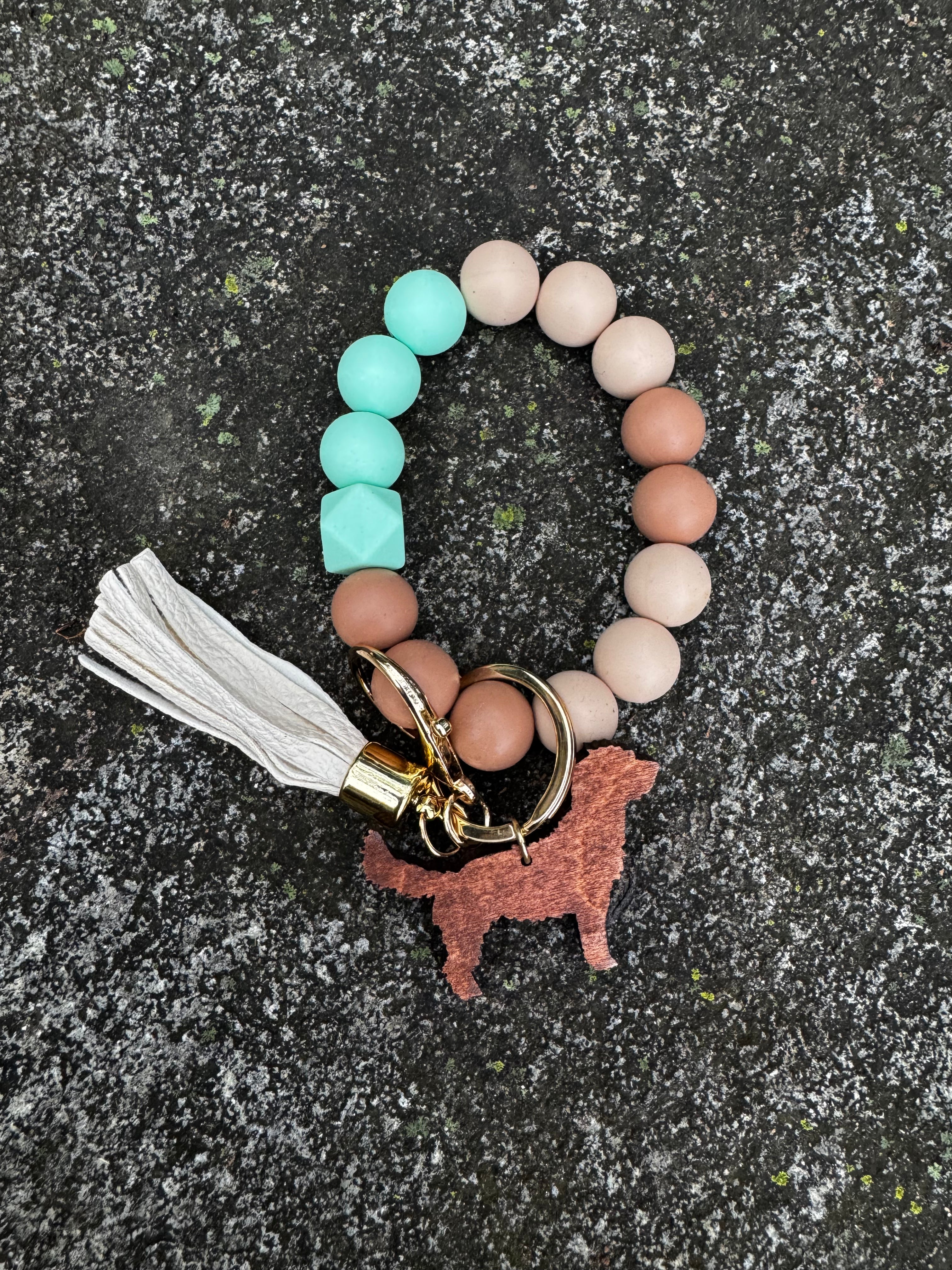 **SALE** KEYCHAIN - Cream Short Tassel