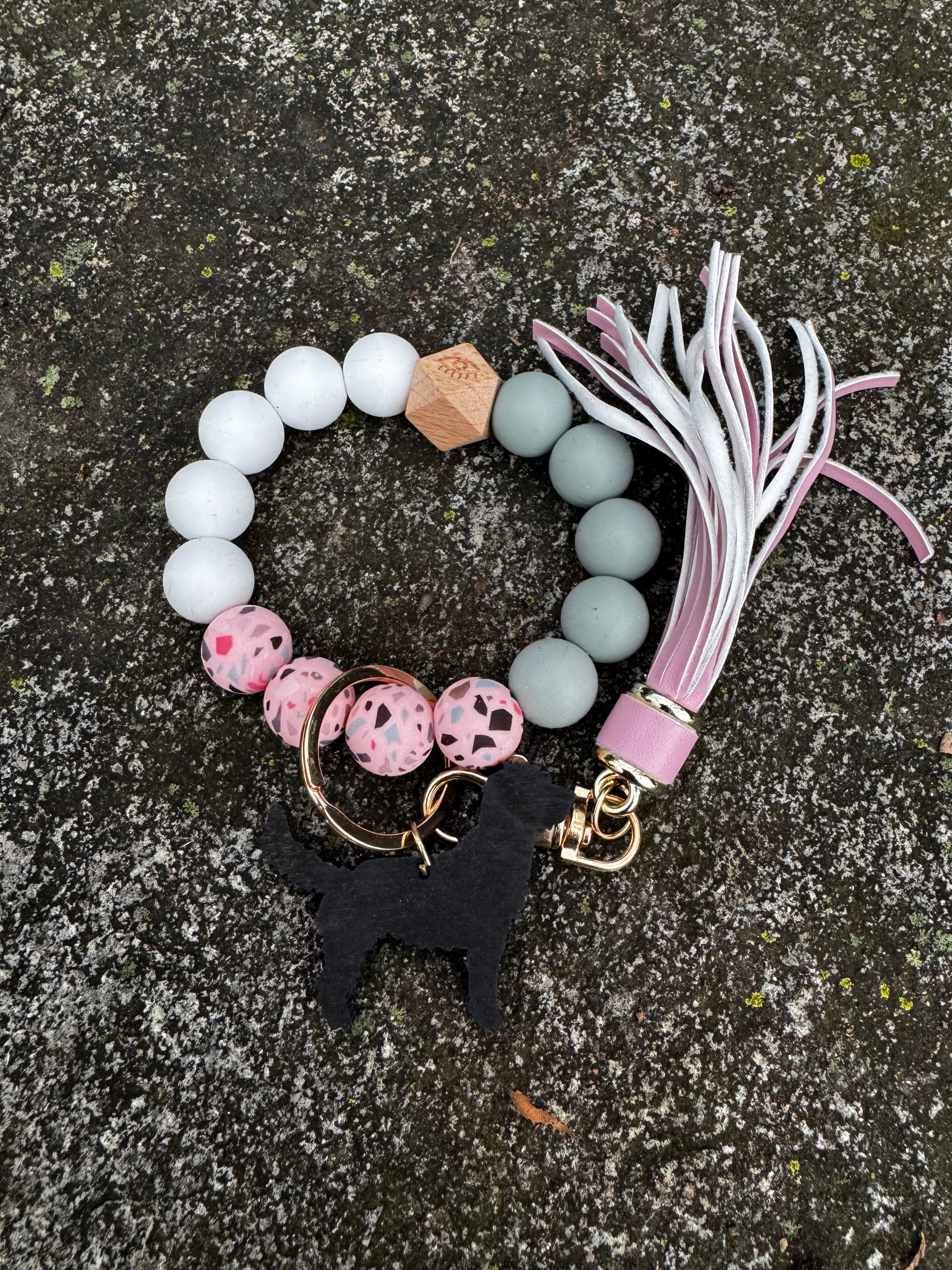 **SALE** KEYCHAIN - Pink Tassel