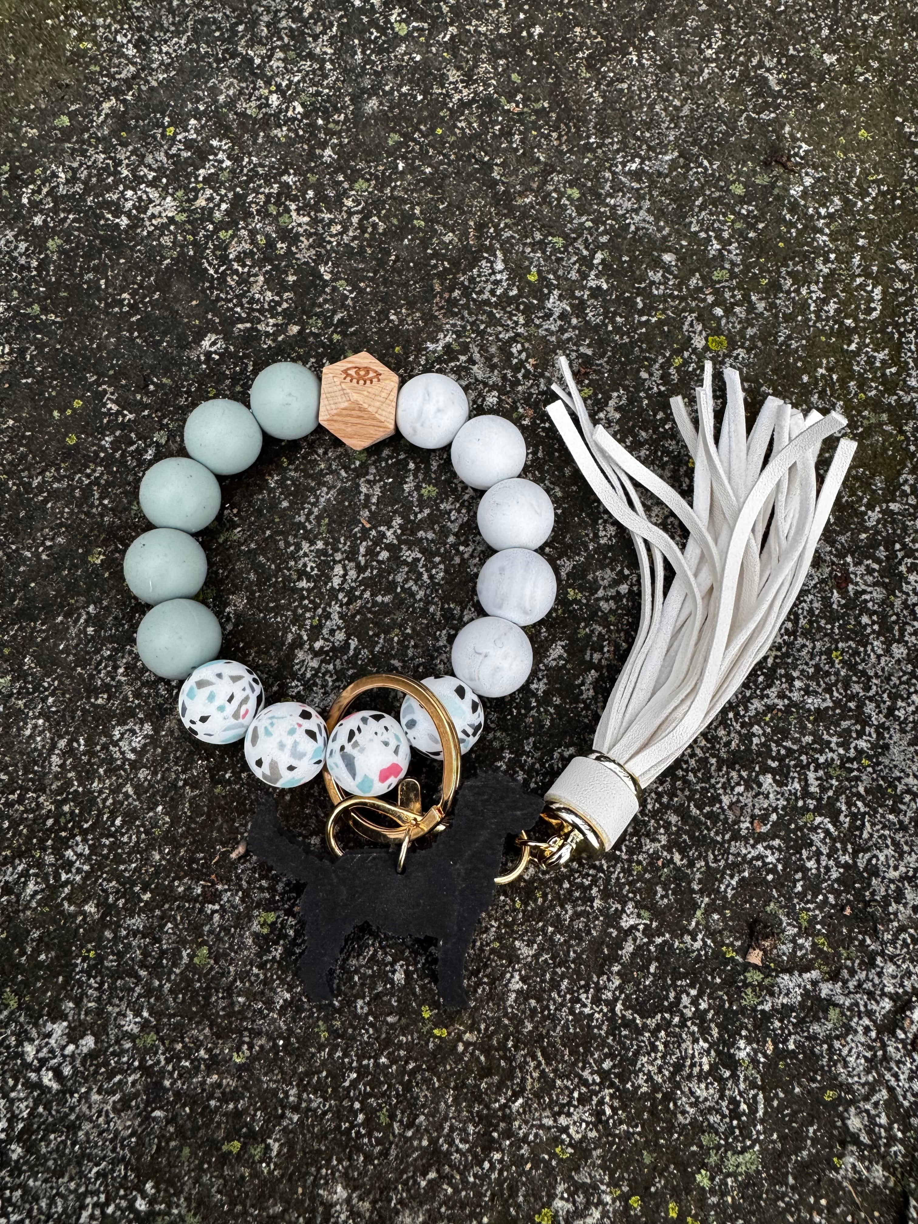 **SALE** KEYCHAIN - White Tassel