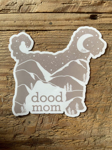 Mountain Dood Mom Sticker - Grey