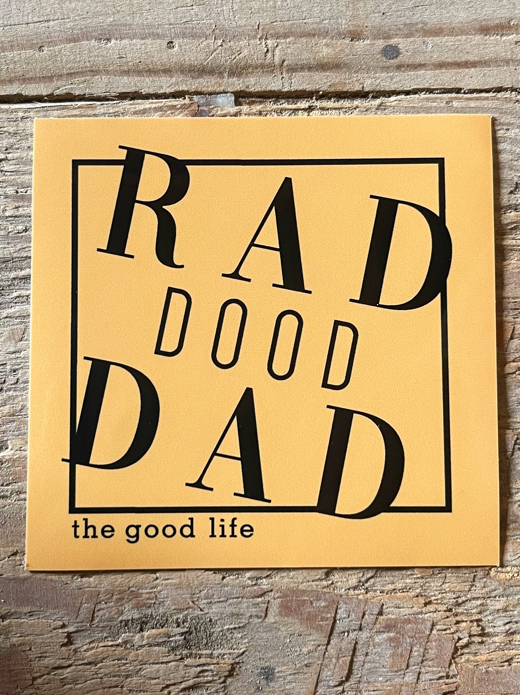 Rad DOOD Dad Sticker - Mustard