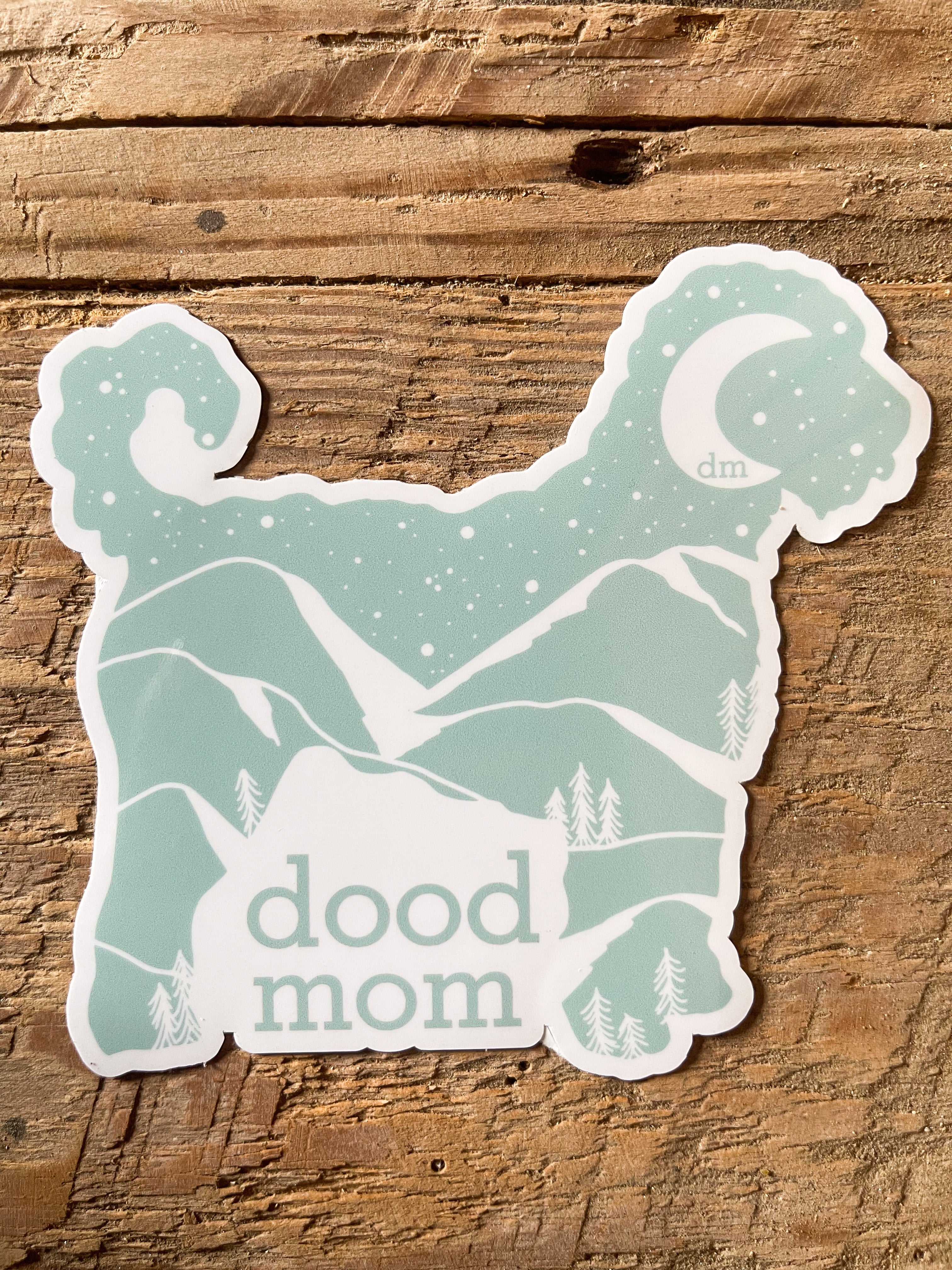 Mountain Dood Mom Sticker - Mint