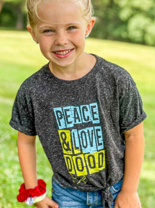 Kids Peace & Love Dood Shirt