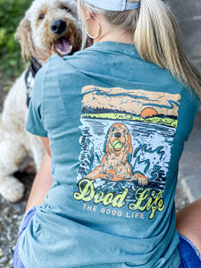 Lake Life T Shirt - Forest Green