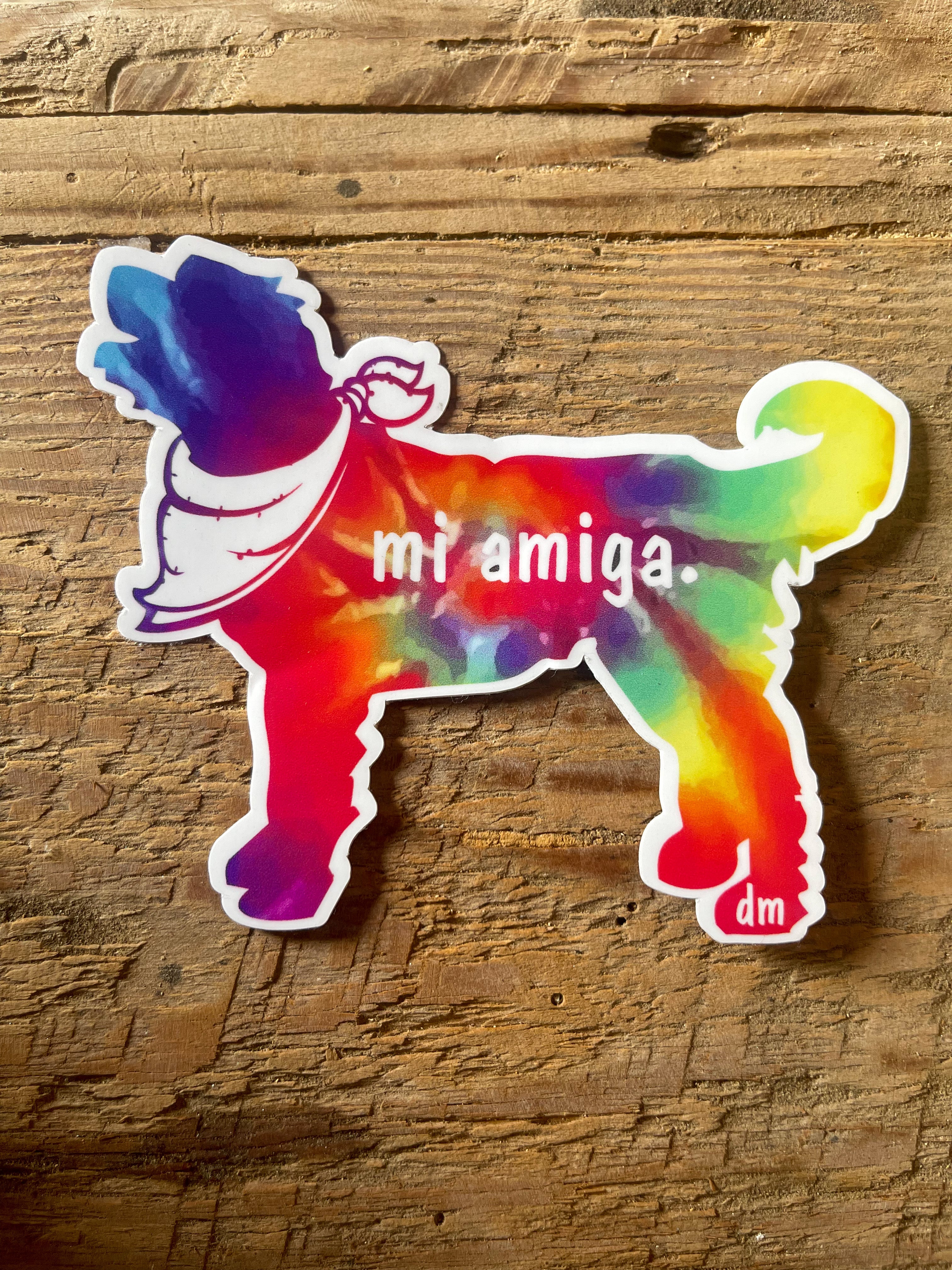 Tie Dye Mi Amiga Sticker