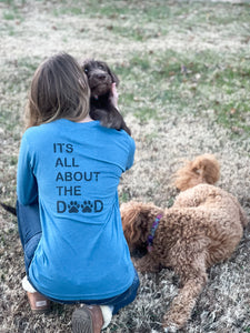 It's All About the Dood Long Sleeve T Shirt - Heather Blue