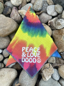 Peace & Love Dood - Dog Bandana