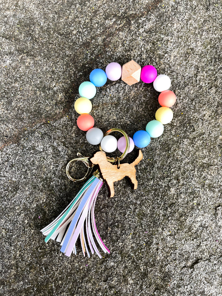 DAINTY DOOD KEYCHAIN - Rainbow w/ tassel – DOOD MOOD CO.
