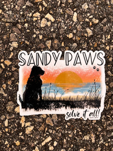 Sandy Paws Solve It All Sticker